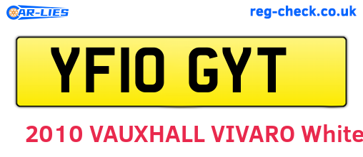 YF10GYT are the vehicle registration plates.
