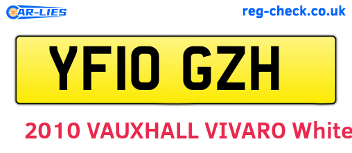 YF10GZH are the vehicle registration plates.