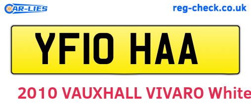 YF10HAA are the vehicle registration plates.