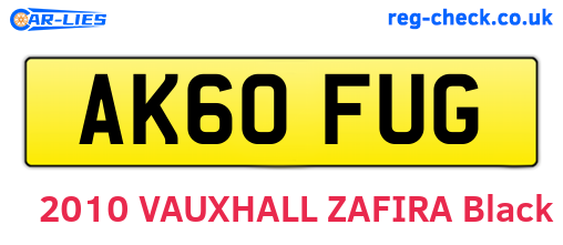 AK60FUG are the vehicle registration plates.