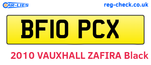 BF10PCX are the vehicle registration plates.