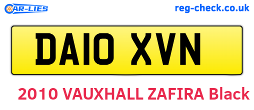 DA10XVN are the vehicle registration plates.