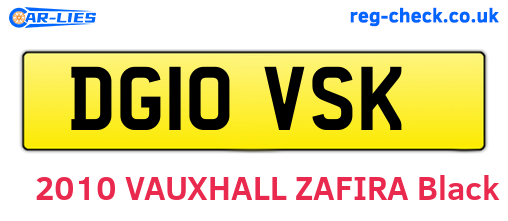 DG10VSK are the vehicle registration plates.