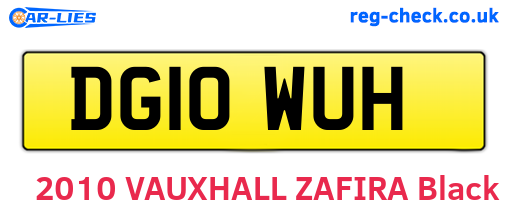 DG10WUH are the vehicle registration plates.