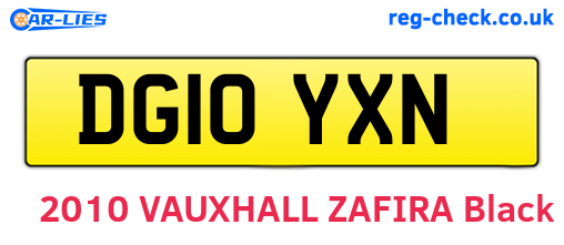 DG10YXN are the vehicle registration plates.