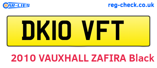 DK10VFT are the vehicle registration plates.