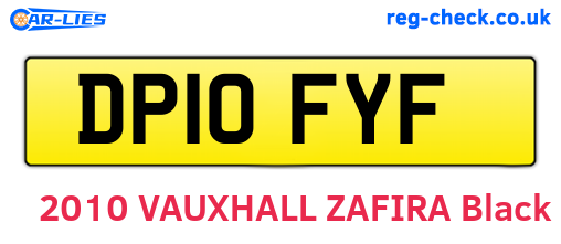DP10FYF are the vehicle registration plates.