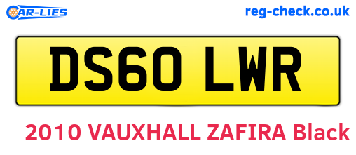 DS60LWR are the vehicle registration plates.