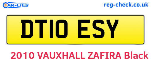 DT10ESY are the vehicle registration plates.