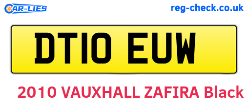 DT10EUW are the vehicle registration plates.