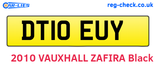 DT10EUY are the vehicle registration plates.