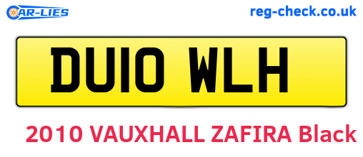 DU10WLH are the vehicle registration plates.