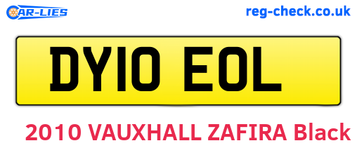 DY10EOL are the vehicle registration plates.