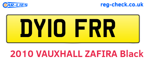 DY10FRR are the vehicle registration plates.