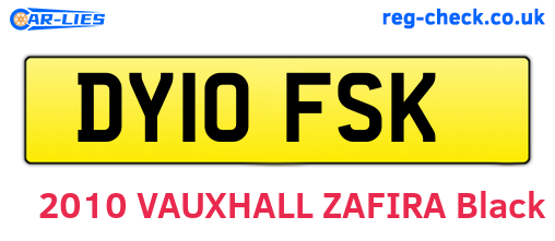DY10FSK are the vehicle registration plates.