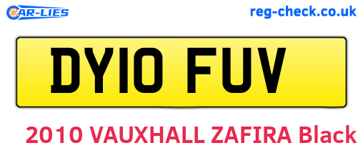 DY10FUV are the vehicle registration plates.