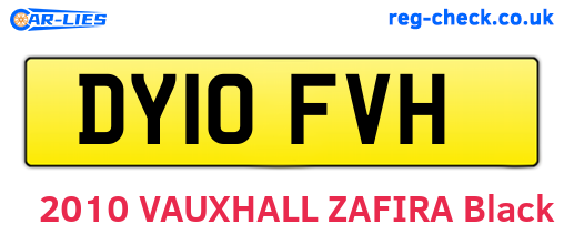 DY10FVH are the vehicle registration plates.