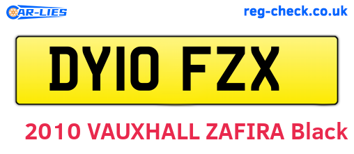 DY10FZX are the vehicle registration plates.