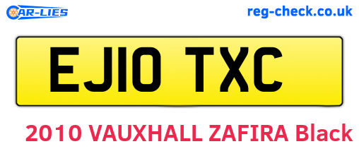 EJ10TXC are the vehicle registration plates.