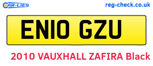 EN10GZU are the vehicle registration plates.