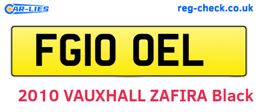 FG10OEL are the vehicle registration plates.