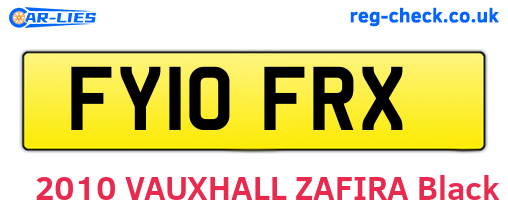 FY10FRX are the vehicle registration plates.