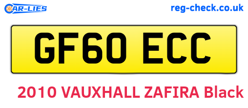 GF60ECC are the vehicle registration plates.