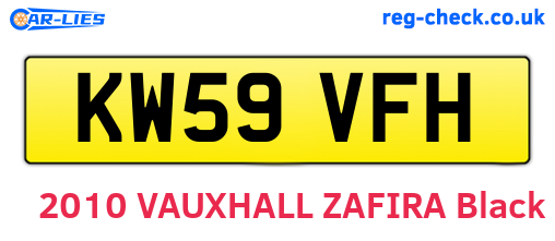 KW59VFH are the vehicle registration plates.