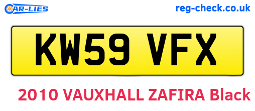 KW59VFX are the vehicle registration plates.