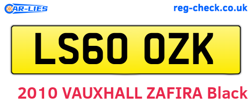LS60OZK are the vehicle registration plates.