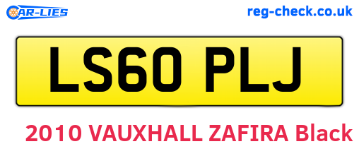 LS60PLJ are the vehicle registration plates.
