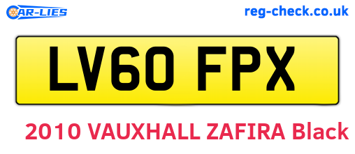 LV60FPX are the vehicle registration plates.