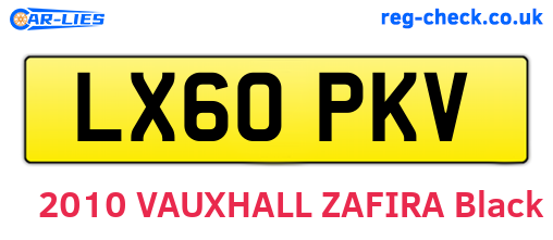 LX60PKV are the vehicle registration plates.