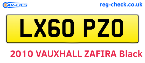LX60PZO are the vehicle registration plates.