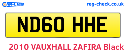 ND60HHE are the vehicle registration plates.
