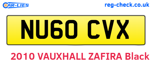 NU60CVX are the vehicle registration plates.