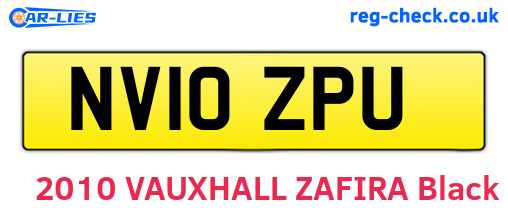 NV10ZPU are the vehicle registration plates.