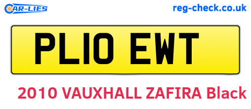 PL10EWT are the vehicle registration plates.