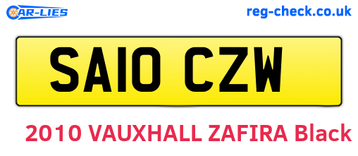 SA10CZW are the vehicle registration plates.