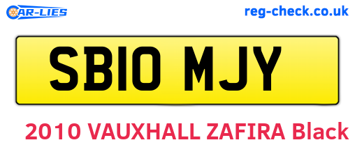 SB10MJY are the vehicle registration plates.