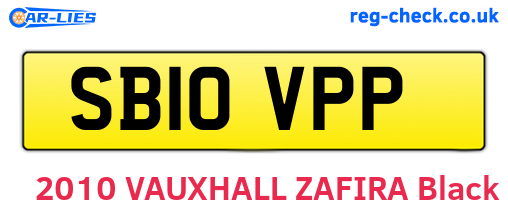 SB10VPP are the vehicle registration plates.