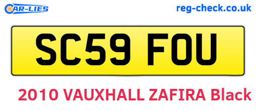 SC59FOU are the vehicle registration plates.