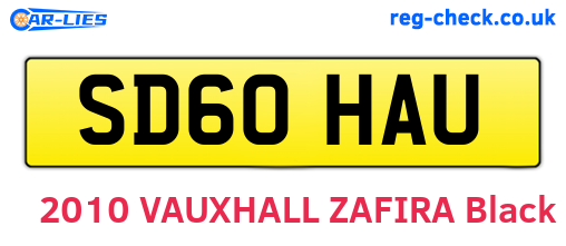 SD60HAU are the vehicle registration plates.