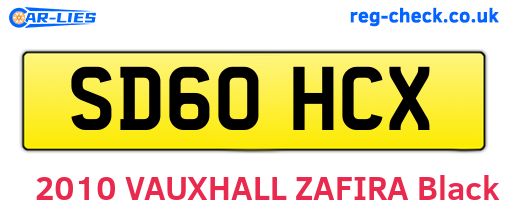 SD60HCX are the vehicle registration plates.