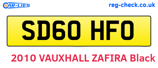 SD60HFO are the vehicle registration plates.