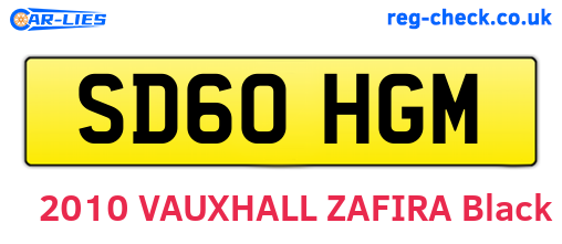 SD60HGM are the vehicle registration plates.