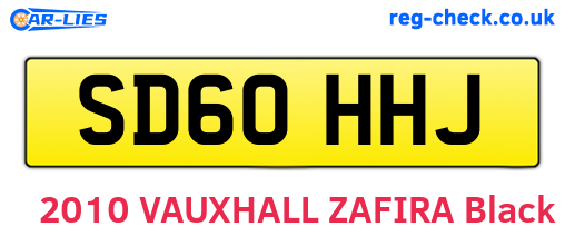 SD60HHJ are the vehicle registration plates.