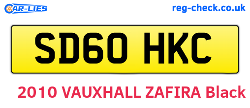 SD60HKC are the vehicle registration plates.