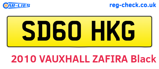 SD60HKG are the vehicle registration plates.