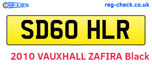 SD60HLR are the vehicle registration plates.